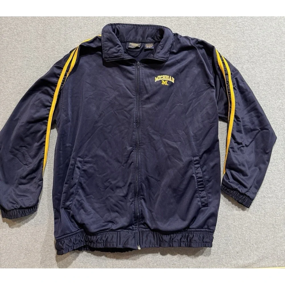 VTG Steve & Barrys Mens Size XL Blue University of Michigan Track Jacket